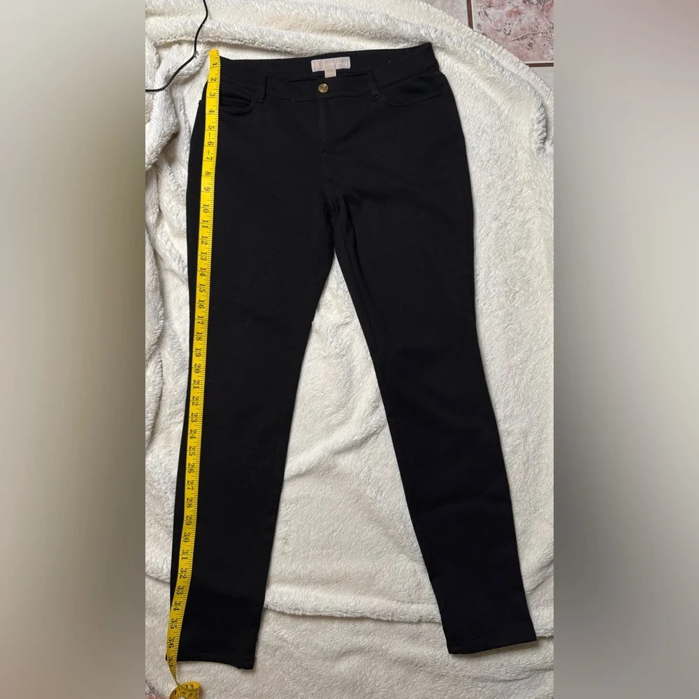 Michael Kors Black Slim-Fit Pants with Logo Accent